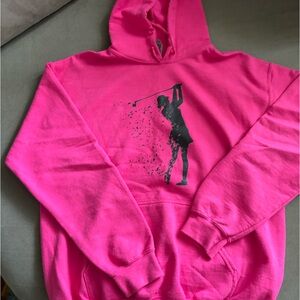 Pink Golfing Girl Hoodie